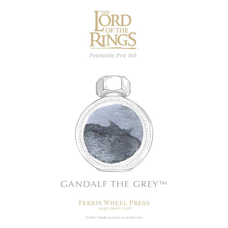 Ferris Wheel Press Lord of the Rings Bottled Ink in Gandalf the Grey - 38 mL
