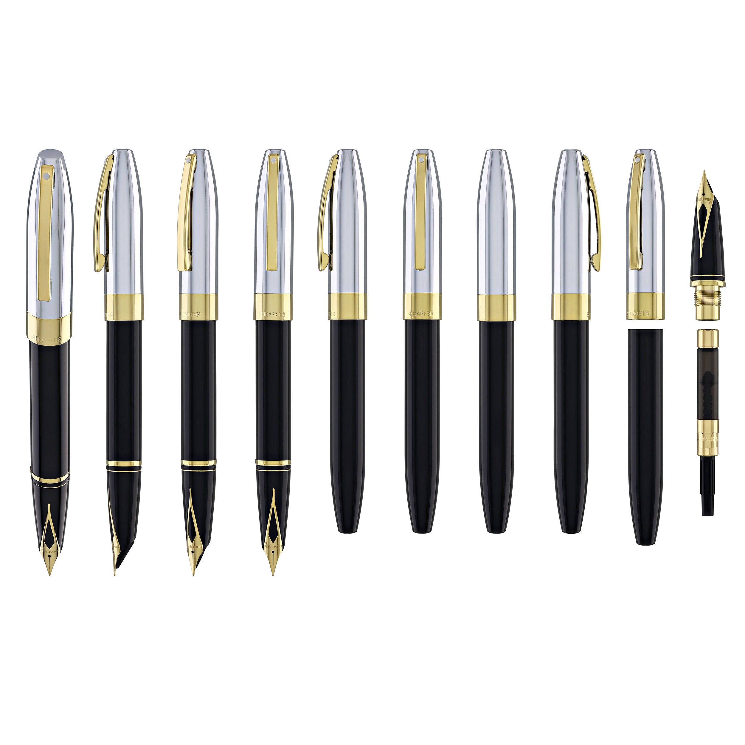 Sheaffer Legacy Fountain Pen in Black Lacquer with Chrome Cap 14kt