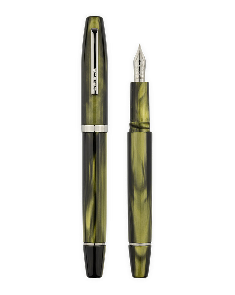 Scribo Flow Fountain Pen in Evoluzione with Ruthenium Trim