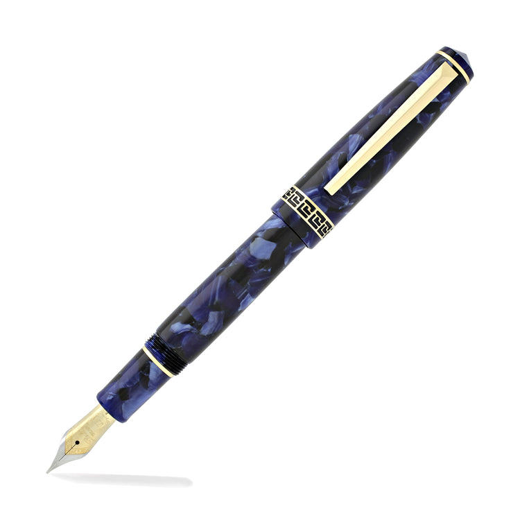 Laban Grecian Fountain Pen in Blue Marble Fine Fountain Pen