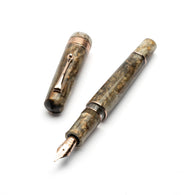 Leonardo Momento Zero Grande 2.0 Fountain Pen in Cosmos Chocolate Flower with Rose Gold Trim