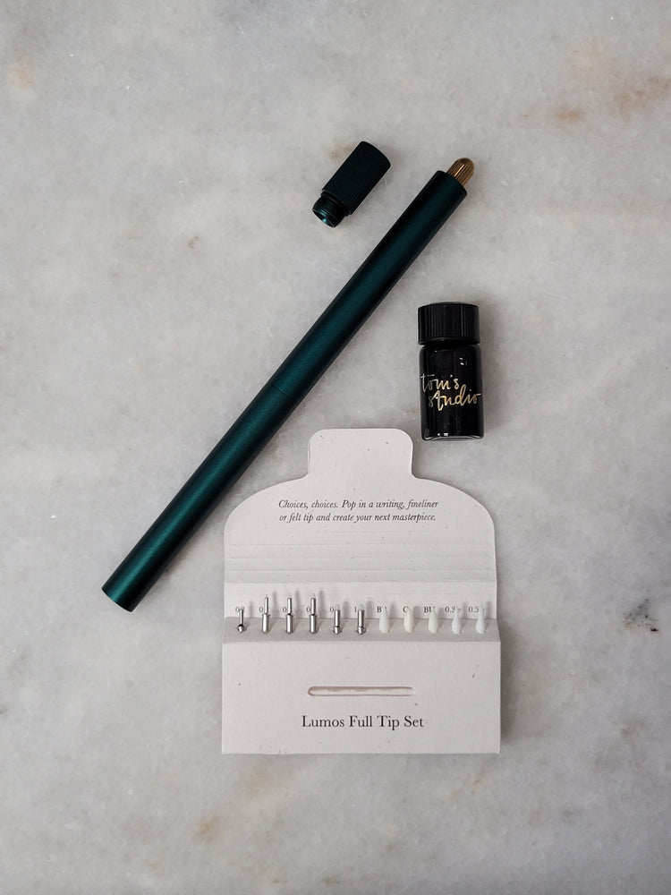 Misfit Item 0004 Tom's Studio Lumos Pro Refillable Duo Tip Pen in Ivy