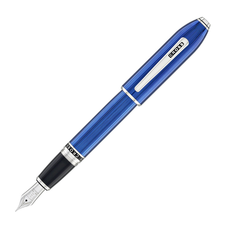 Cross Peerless Fountain Pen in Translucent Quartz Blue - 18K Gold