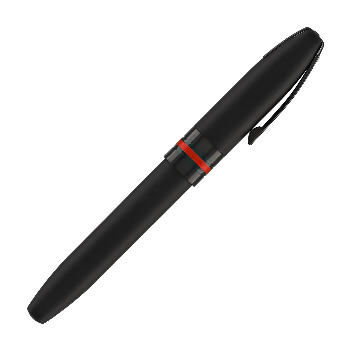 Sheaffer Icon Rollerball Pen in Matte Black Lacquer with Red PVD Trim