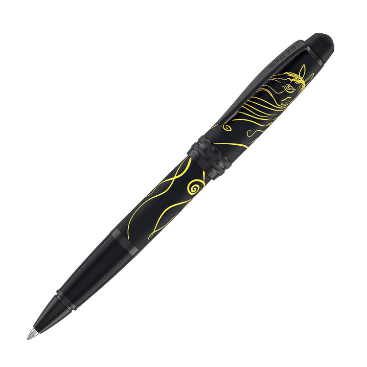 Cross Bailey Zodiac Year of the Horse Selectip Rollerball Pen in Matte Black with Black PVD Appointments