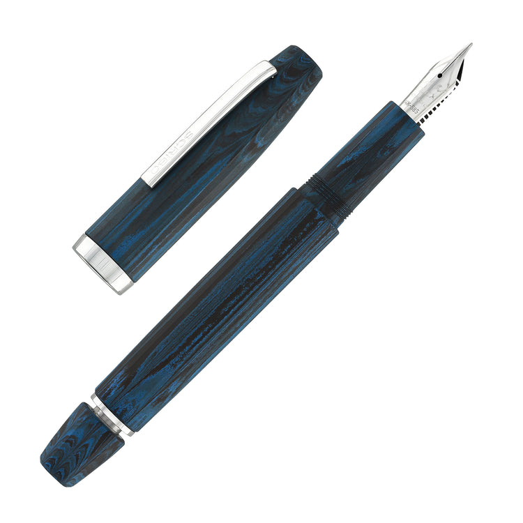 Scribo Flow Fountain Pen in Tempo with Platinum Trim