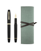Scribo Flow Fountain Pen in Origine with Yellow Gold Trim