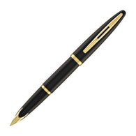 Waterman Carene Fountain Pen in Black Sea with Gold Trim - 18K Gold Medium Point