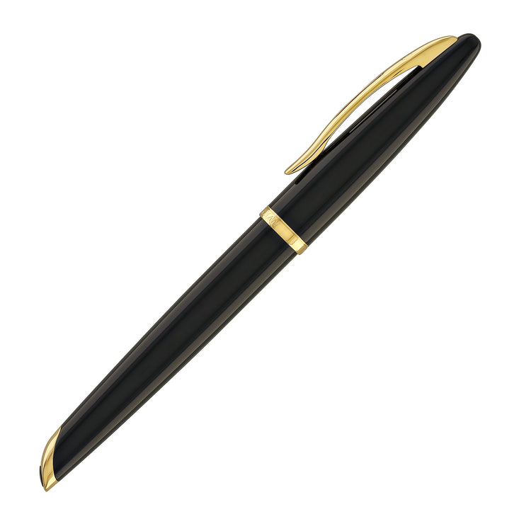 Waterman Carene Fountain Pen in Black Sea with Gold Trim - 18K Gold Medium Point