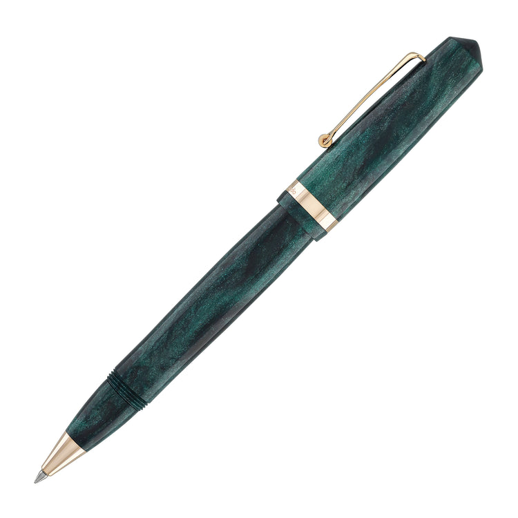 OMAS Studio Rollerball Pen in Smeraldo Elegante with Rose Gold Trim
