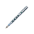 Conklin Endura Deco Crest Fountain Pen in Green with Chrome Trim