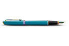 Parker Meridian Fountain Pen in Teal Lacquer with Rainbow Trim - Fine