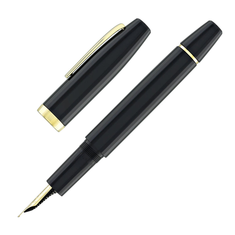 Scribo Flow Fountain Pen in Origine with Yellow Gold Trim