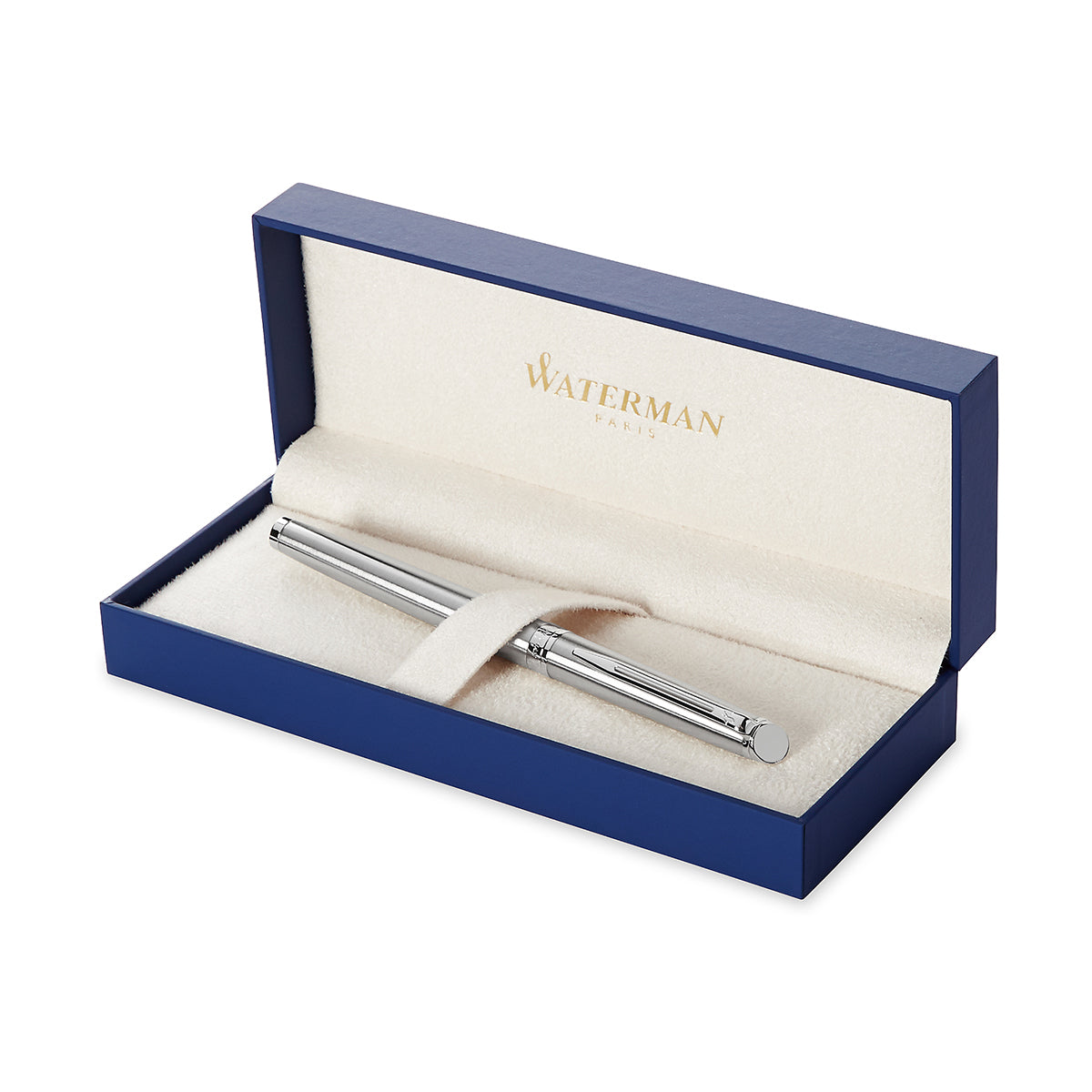 Waterman Hemisphere Fountain Pen in Stainless Steel with Chrome Trim