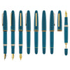 Esterbrook Estie Back to the Lands Button Piston Fountain Pen in Funky Lake with Gold Trim Fountain Pen