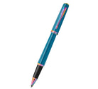Parker Meridian Rollerball Pen in Teal Lacquer with Rainbow Trim