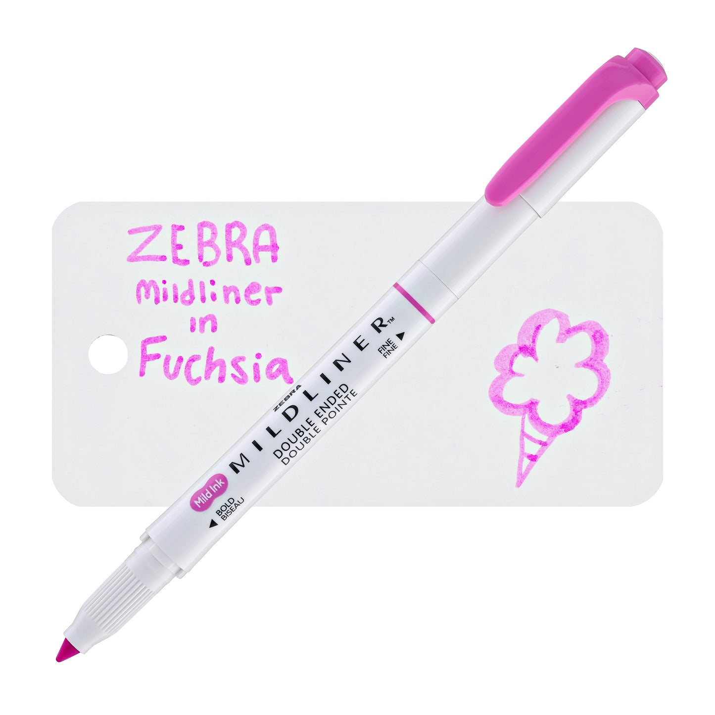 Zebra Mildliner Dual-Tip Highlighter in Fuchsia