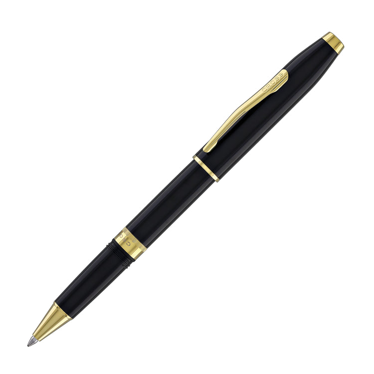 Cross Foundry Rollerball Pen in Glossy Black Lacquer with PVD Gold Appointments