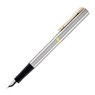 Waterman Impression Fountain Pen in Stainless Steel with Gold Coated - Fine Point
