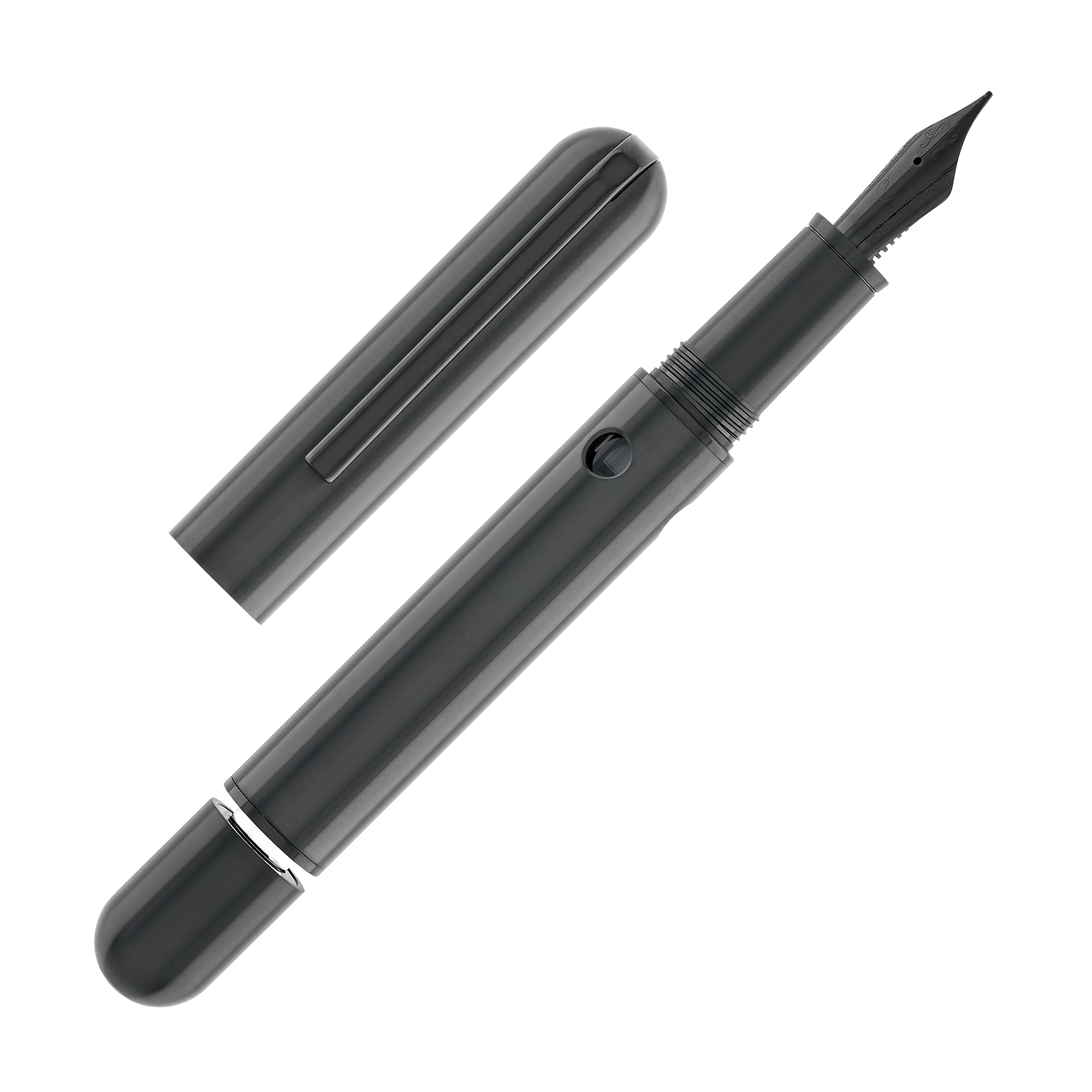 Nahvalur Nautilus Fountain Pen in Ti Black - Goldspot Pens