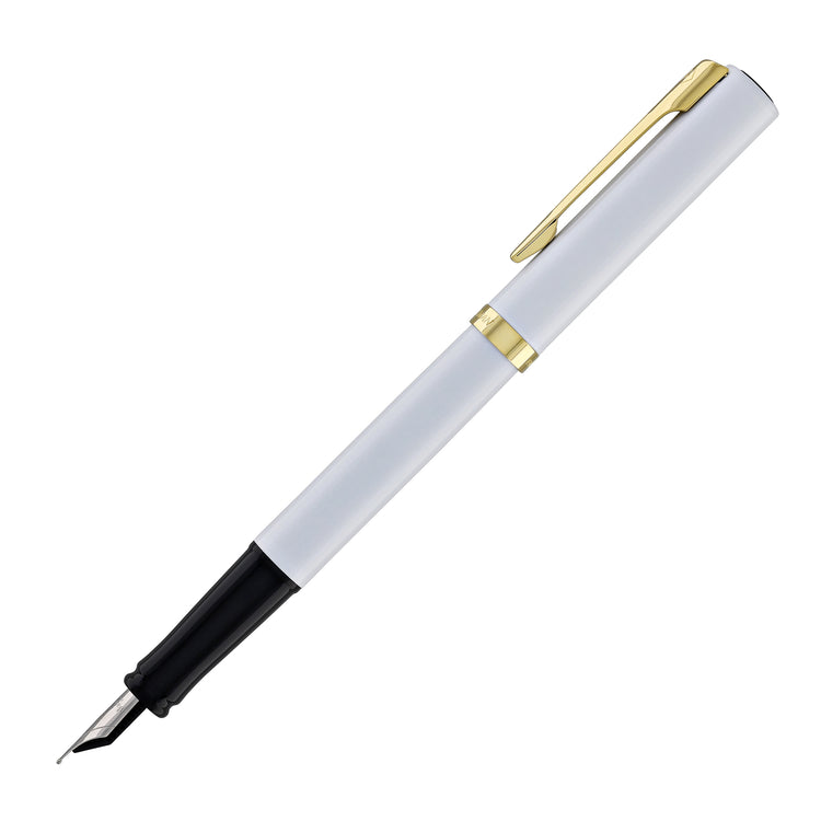Waterman Impression Fountain Pen in White with Gold Coated - Fine Point