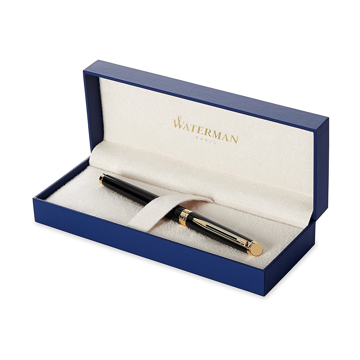 Waterman Hemisphere Fountain Pen in Black with Gold Trim - Fine Point Fountain Pen