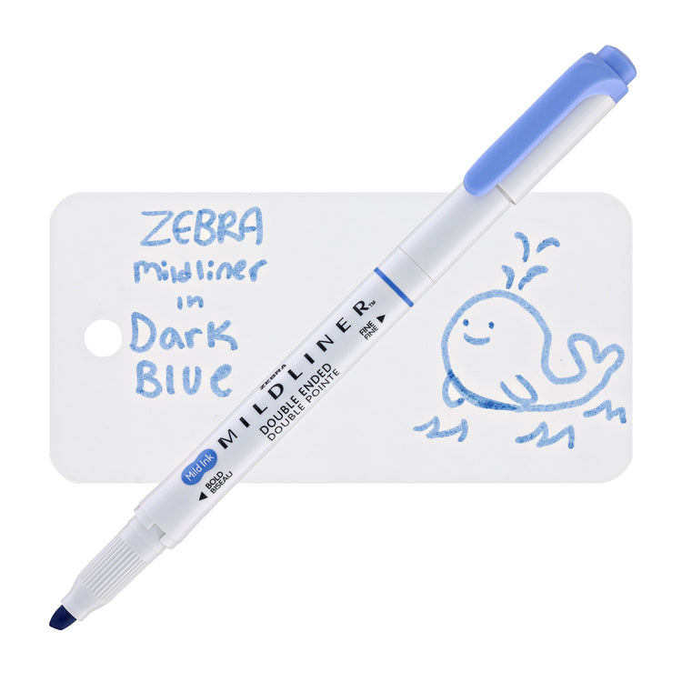 Zebra Mildliner Dual-Tip Highlighter in Dark Blue
