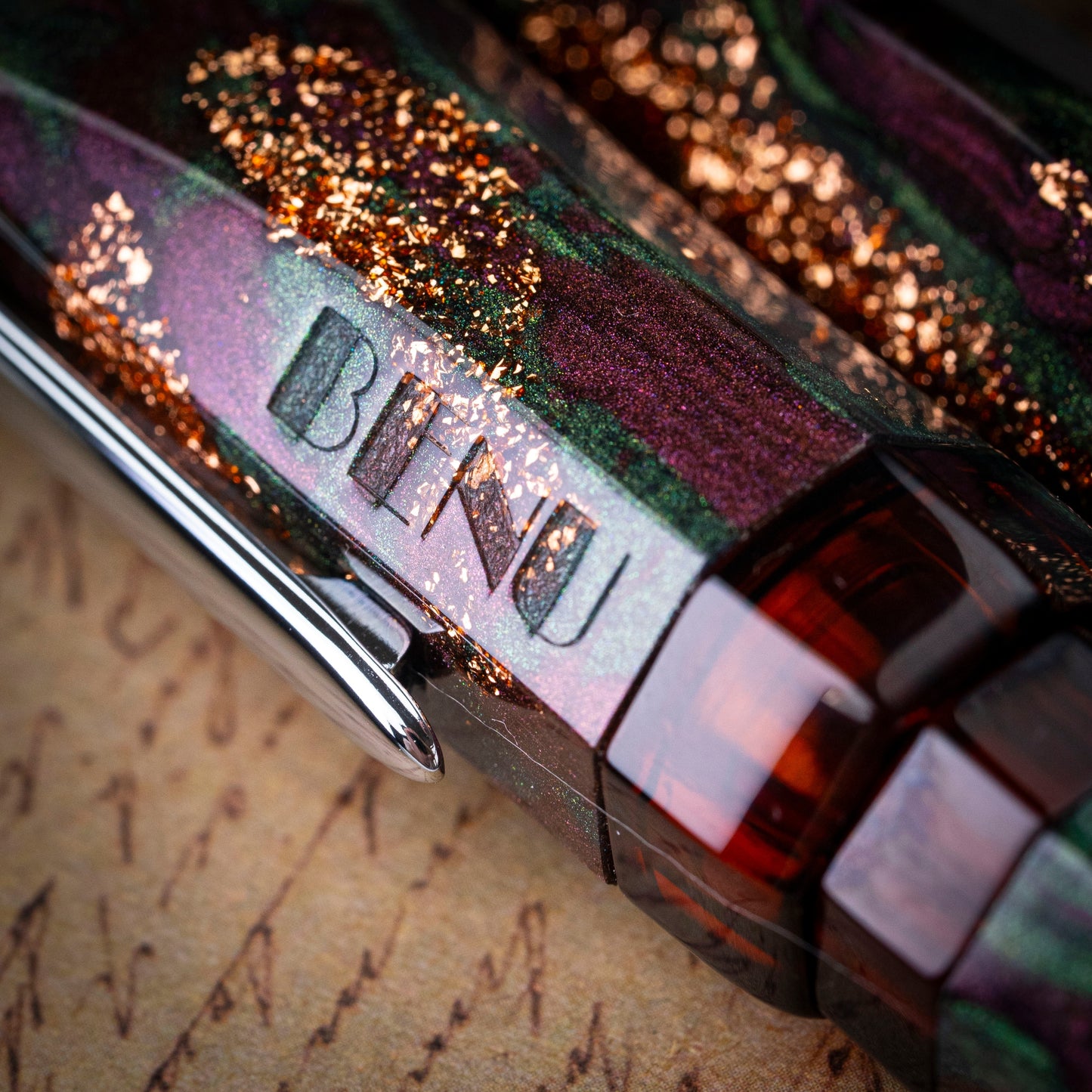 Benu AstroGem Collection Fountain in Midas Fountain Pens