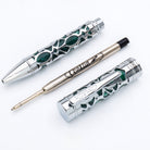 Conklin Endura Deco Crest Ballpoint Pen in Green with Chrome Trim