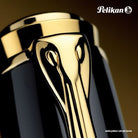 Pelikan Souveran M1000 Fountain Pen in Black & Green - 18K Gold
