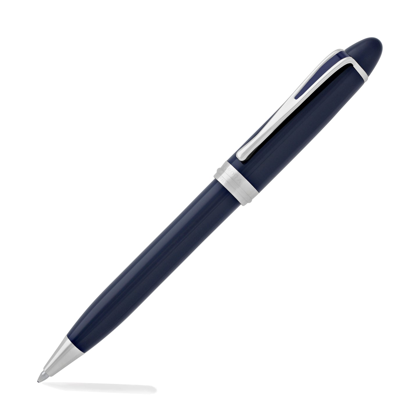 Aurora Ipsilon Deluxe Ballpoint Pen in Blue Chrome Trim
