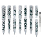 Conklin Endura Deco Crest Ballpoint Pen in Green with Chrome Trim