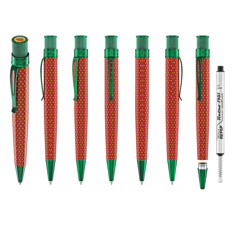 Retro 51 Tornado Fruit Series Rollerball Pen in Strawberry