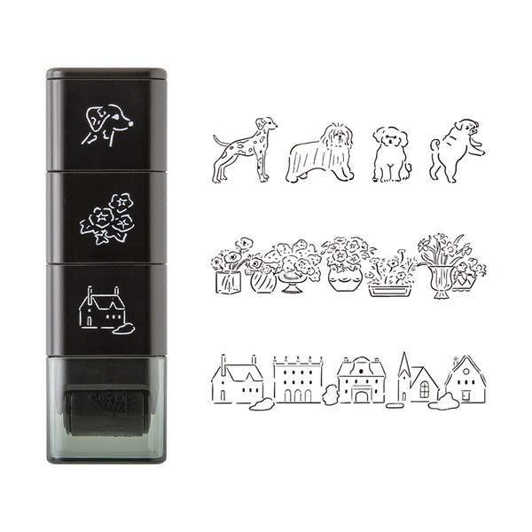 Midori Paintable Roller Stamp in Dog & Landscape