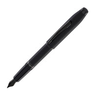 Cross Foundry Fountain Pen in Matte Black Lacquer with PVD Black Appointments - Medium Nib