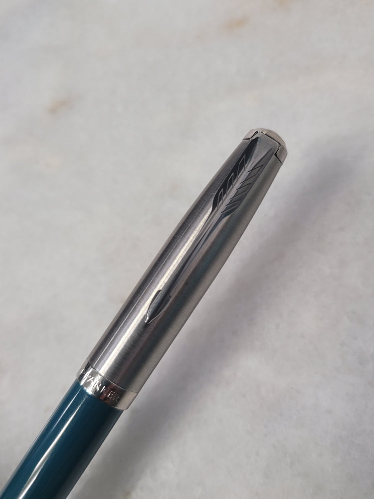 Misfit 0011 Parker 51 Fountain Pen in Teal with Chrome Trim - Fine Point