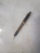 Misfit Item 0070 Pilot Custom 823 Fountain Pen in Amber with Gold Trim - 14K Gold Signature Nib
