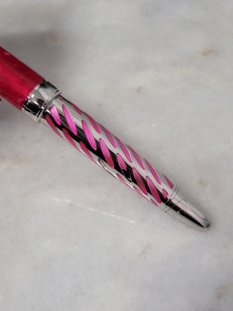 Misfit Item 0085 Laban Enamel Rollerball Pen in Pink Ovals