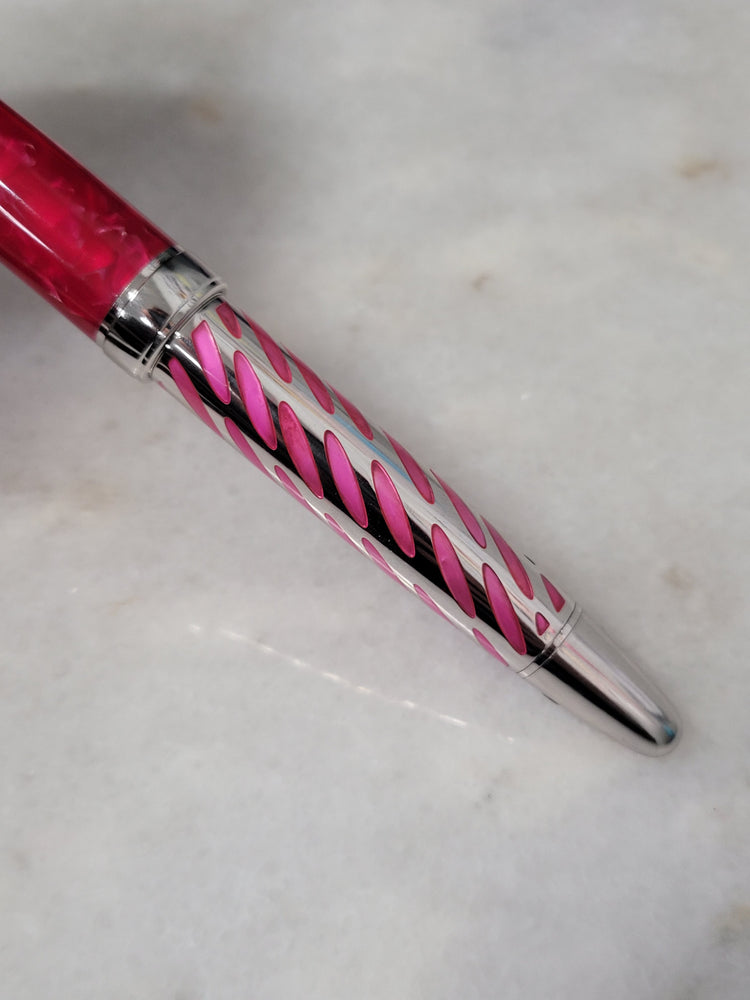 Misfit Item 0085 Laban Enamel Rollerball Pen in Pink Ovals