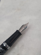Misfit Item 0098 Nahvalur Original Fountain Pen - Peter Draws Artist Edition Silver - 1.1mm Stub Nib