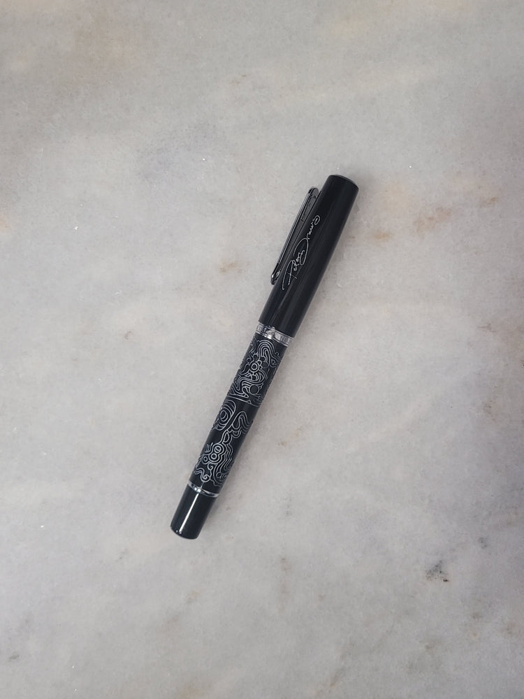 Misfit Item 0101 Nahvalur Original Fountain Pen - Peter Draws Artist Edition Silver - Medium Point
