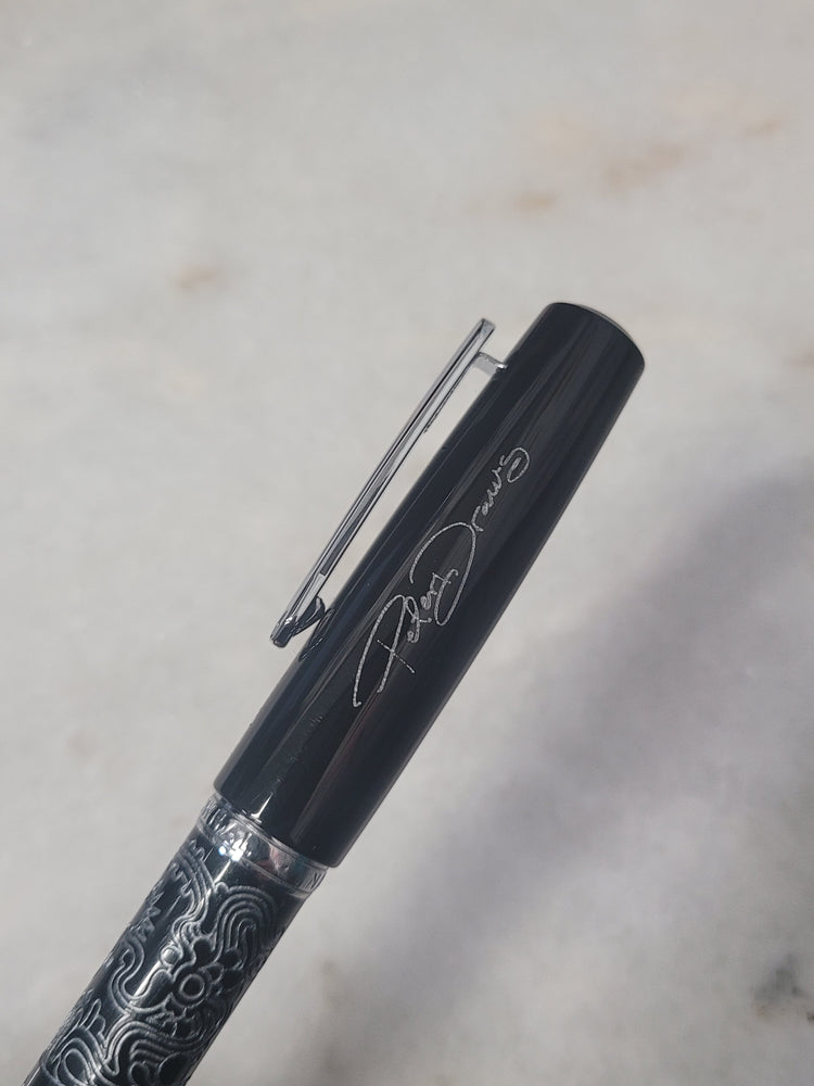 Misfit Item 0101 Nahvalur Original Fountain Pen - Peter Draws Artist Edition Silver - Medium Point