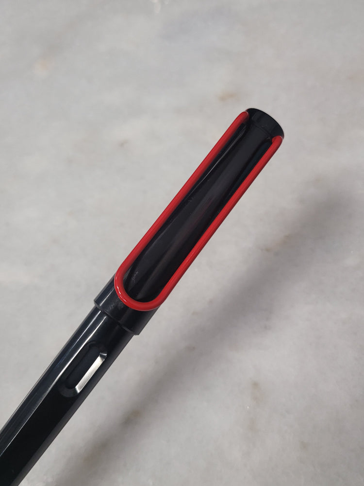 Misfit Item 0125 Lamy Joy Calligraphy Fountain Pen in Shiny Black with Red Clip - 1.1 mm Stub Nib