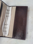 Misfit Item 0128 Filofax Slimline Organizer in Brown Lizard Pattern