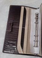 Misfit Item 0128 Filofax Slimline Organizer in Brown Lizard Pattern