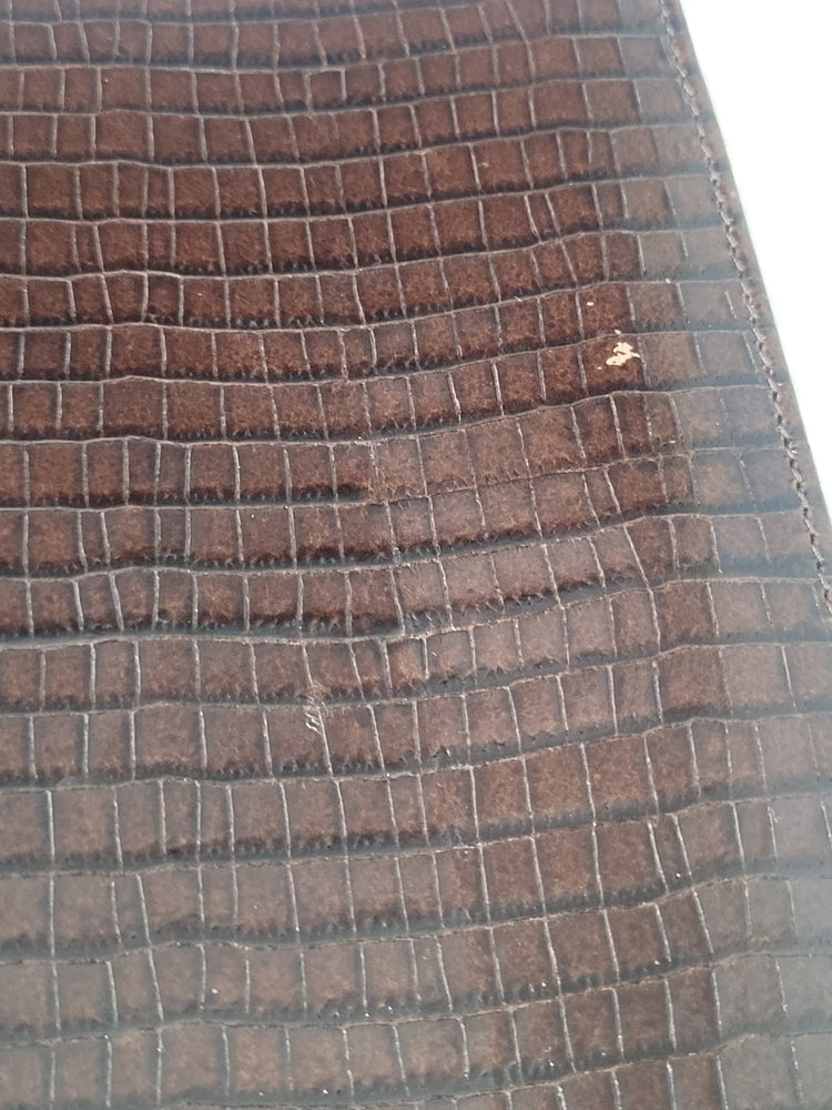 Misfit Item 0128 Filofax Slimline Organizer in Brown Lizard Pattern