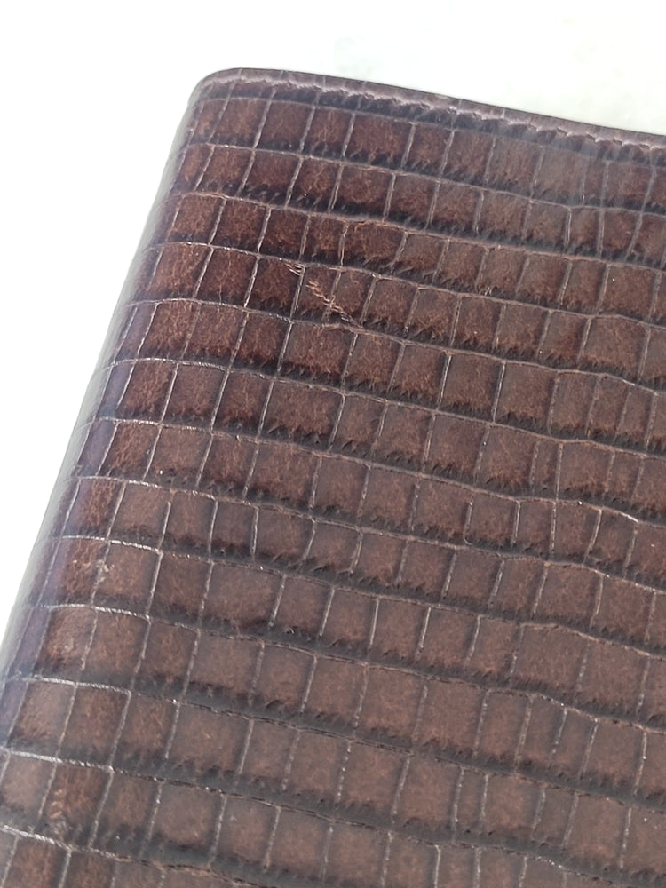 Misfit Item 0128 Filofax Slimline Organizer in Brown Lizard Pattern