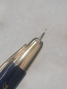 Misfit Item 0135 Pilot Vanishing Point Fountain Pen in Blue & Gold - 18K Gold Broad Point