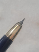 Misfit Item 0135 Pilot Vanishing Point Fountain Pen in Blue & Gold - 18K Gold Broad Point