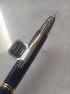 Misfit Item 0135 Pilot Vanishing Point Fountain Pen in Blue & Gold - 18K Gold Broad Point